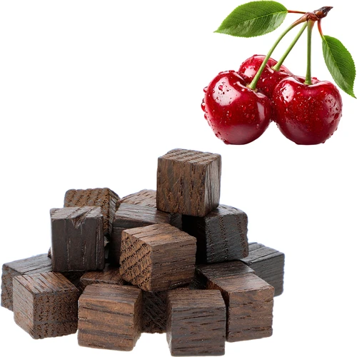 Cubos de roble francés, fuertemente tostados, aromatizados - Cereza, 20g - 3