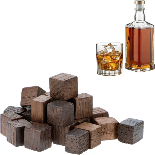 Cubos de roble francés, fuertemente tostados, aromatizados - Whisky, 20g - 3