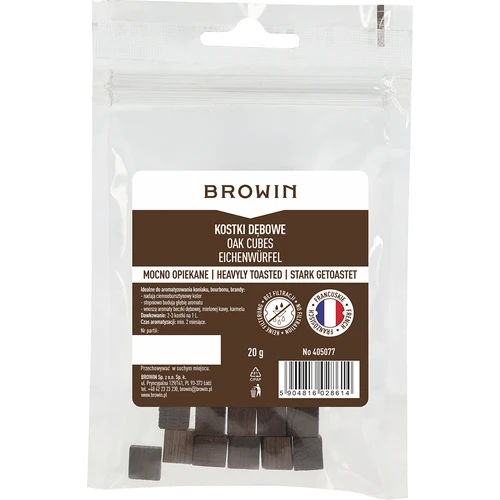 Cubos de roble francés, tostado intenso, 20 g - 2