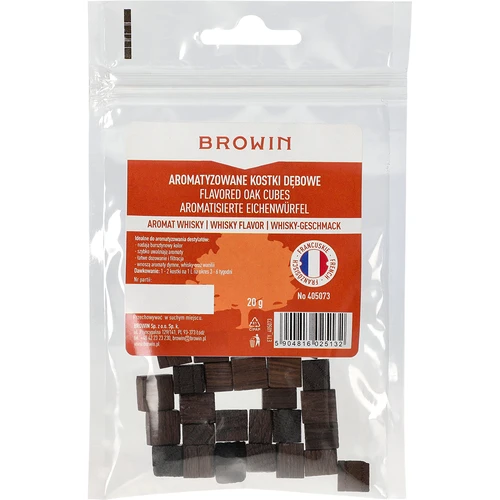Cubos de roble francés, tostado intenso, aromatizados - Whisky, 20 g - 2