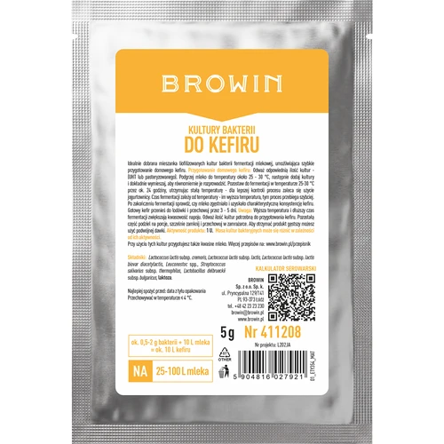 Cultivos de bacterias para kéfir y leche agria, 5 g