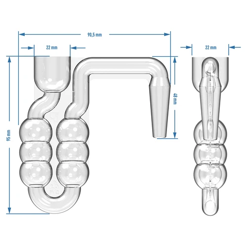 Dama 5 L con tapón de rosca, tapón y tubo de fermentación – pack de 4 uds. - 8