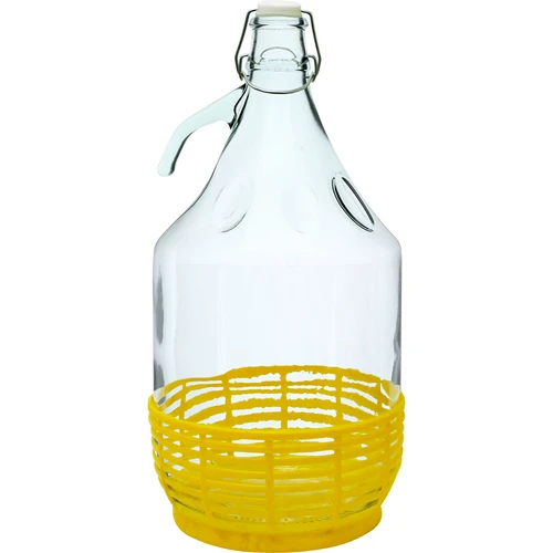 Dama de vidrio 5L con cesta con cierre mecánico  - 1 