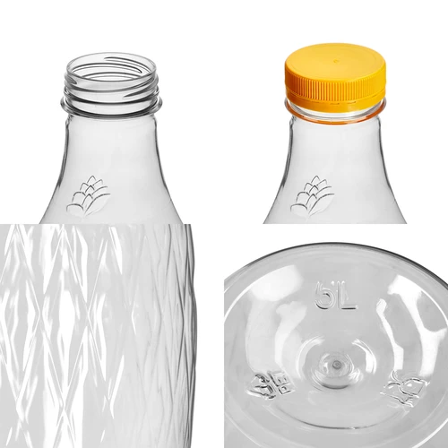 Damajuana Dama 5 L de PET, con tapón de rosca y cesta - 3