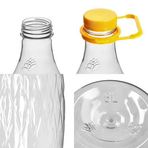 Damajuana Dama 5 L PET, con tapón de rosca, asa y cestillo - 3