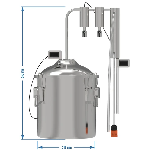 DESTILADOR CLÁSICO CONVEX 18L- 2 SEPARADORES - 9