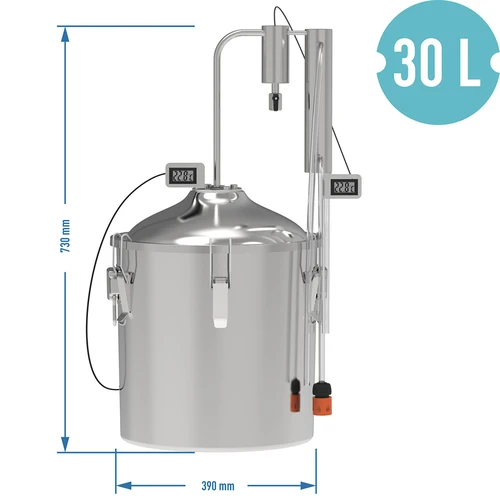 Destilador hawkSTILL 1.0 CONVEX 30L- 1 separador - 8