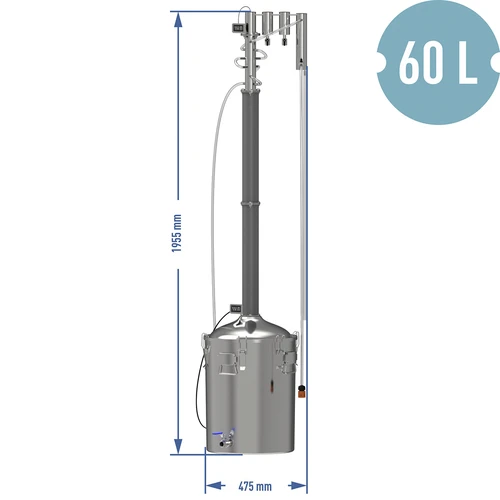 DESTILADOR MODULAR CONVEX 60L-ELÉCTR. PERUN XXL - 16