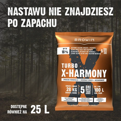 Drożdże Turbo X-Harmony 18%, 100 L, 360g - 7
