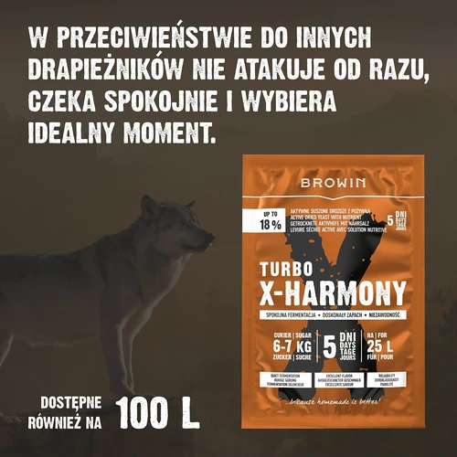 Drożdże Turbo X-Harmony 18%, 25 L, 138 g - 7