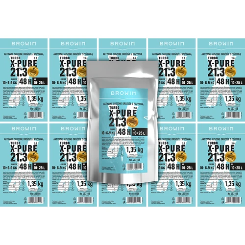 Drożdże Turbo X-Pure 21,3%, 10 x 25 L, 1,35 kg - 5