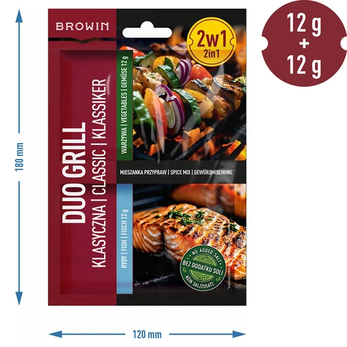 Duo Grill Clásica para pescado y verduras - mezcla de especias 2 en 1, 2 x 12 g - 4
