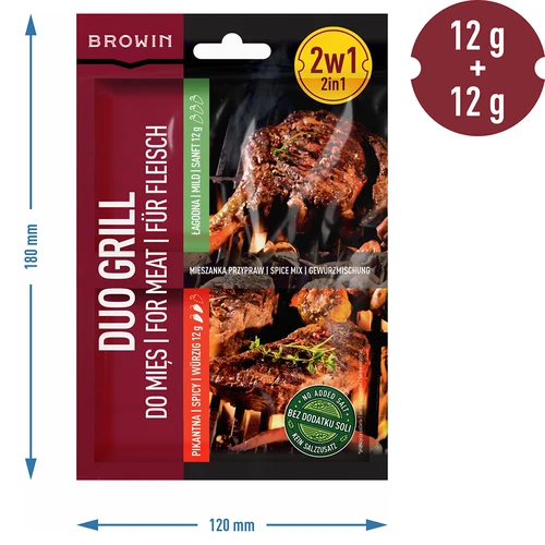 Duo Grill para carnes, mezcla de especias 2 en 1, 2 x 12 g - 4