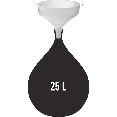 Embudo de plástico blanco de 25 cm de diámetro - 2