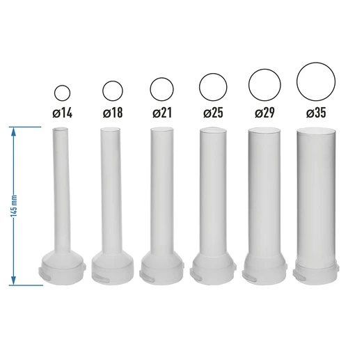 Embudos para embutidora vertical de 5 kg, 6 piezas - 4