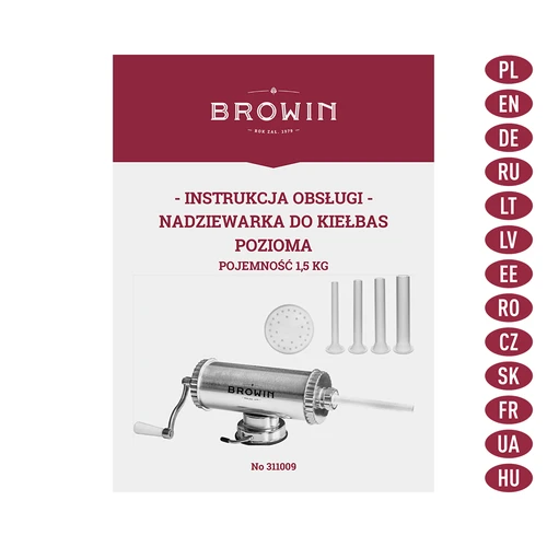 Embutidora horizontal 1,5kg con émbolo de silicona - 9