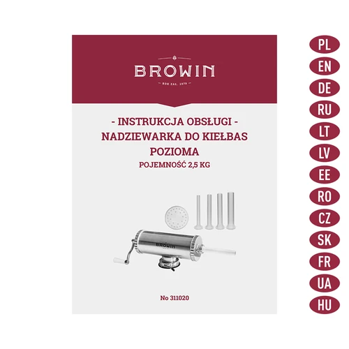 Embutidora horizontal de 2,5 kg con pistón de silicona - 9