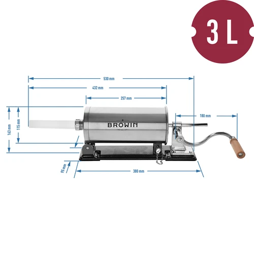 Embutidora horizontal de 3 kg - 11