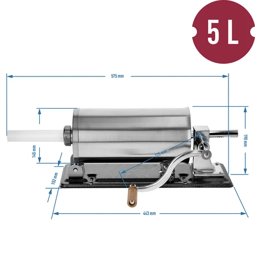 Embutidora horizontal de 5 kg - 10