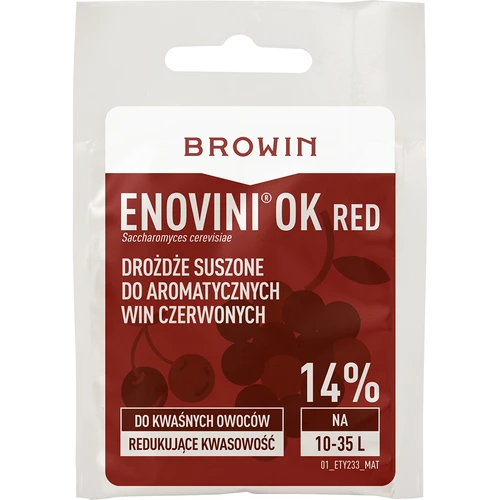 Enovini® OK RED - drożdże winiarskie obniżające kwasowość 7 g