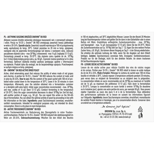Enovini OK RED levadura que reduce la acidez - 2