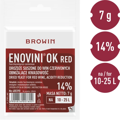 Enovini OK RED levadura que reduce la acidez - 4