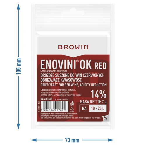 Enovini OK RED levadura que reduce la acidez - 5