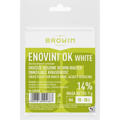 Enovini OK WHITE levadura que reduce la acidez  - 1 