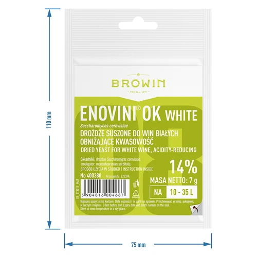 Enovini OK WHITE levadura que reduce la acidez - 4