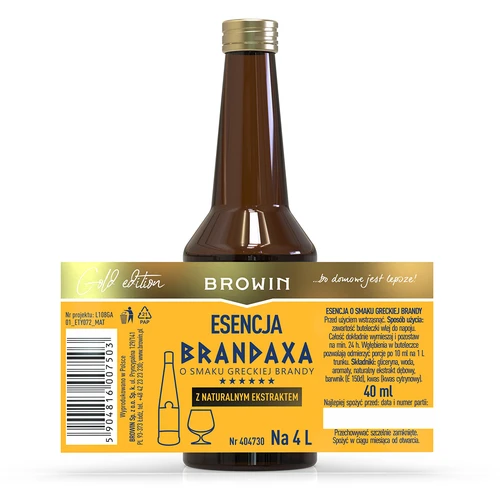 Esencia Brandaxa con sabor a brandy griego, 40 ml - 4