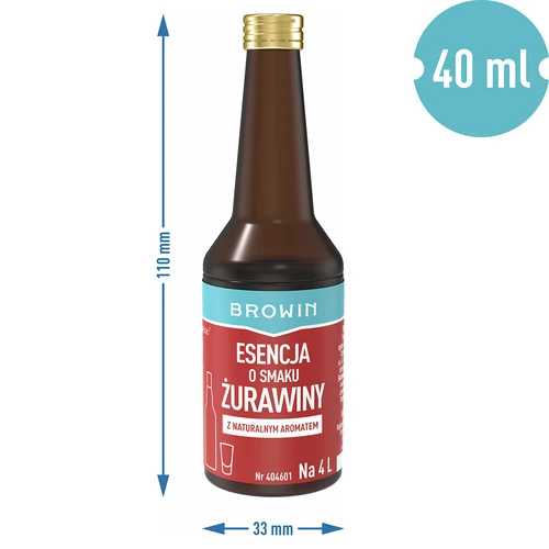 Esencia con sabor a arándano rojo para 4 L - 40 ml - 8