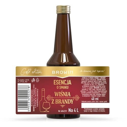 Esencia con sabor a Cereza con brandy, 40 ml - para 4 L - 4