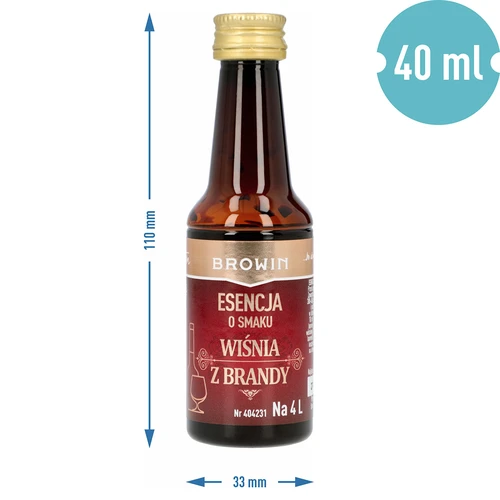 Esencia con sabor a Cereza con brandy, 40 ml - para 4 L - 6