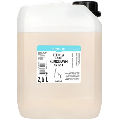 Esencia con sabor a coco, 2,5L, para 125L de bebida lista