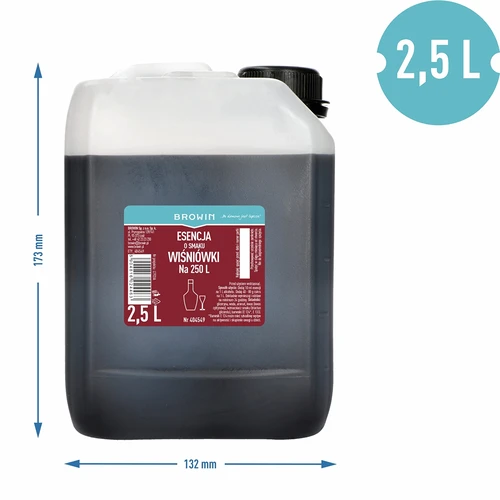 Esencia con sabor a licor de cereza, 2.5 L para 250 L de bebida lista - 3