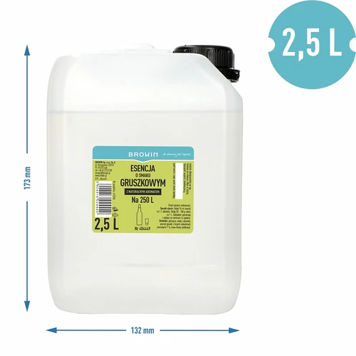 Esencia con sabor a pera, con aroma natural, 2,5L - 3