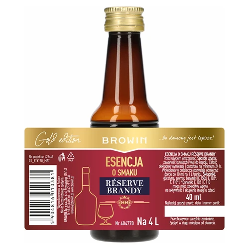 Esencia con sabor Reserve Brandy, 40 ml, para 4 L - 4