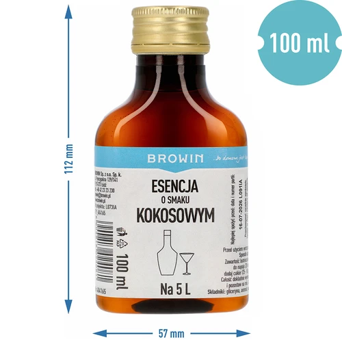 Esencia de sabor a coco, para 5 L - 100 ml - 7