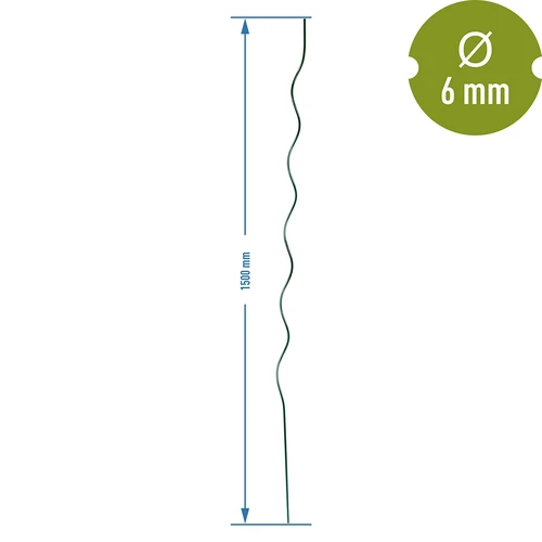 Estaca de acero en espiral 1,50m x 6mm - 2