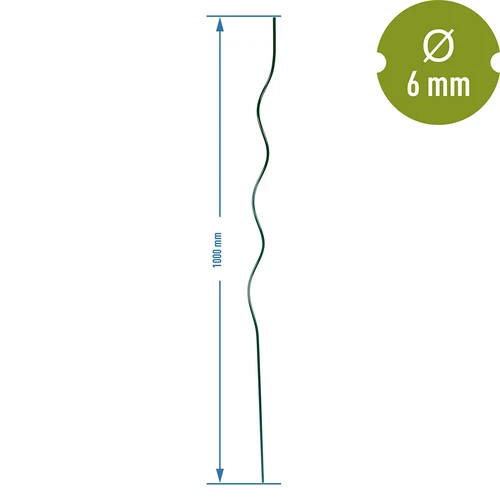 Estaca de acero en espiral 1m x 6mm - 2