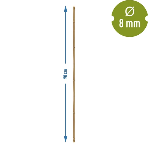 Estaca de acero recubierta 0,9m x 8mm (bambú) - 3