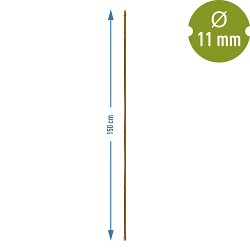 Estaca de acero recubierta 1,5m x 11mm (bambú) - 3