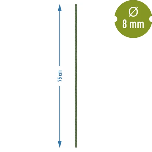 Estaca de acero recubierta de PE 0,75mx8mm (10 uds) - 3