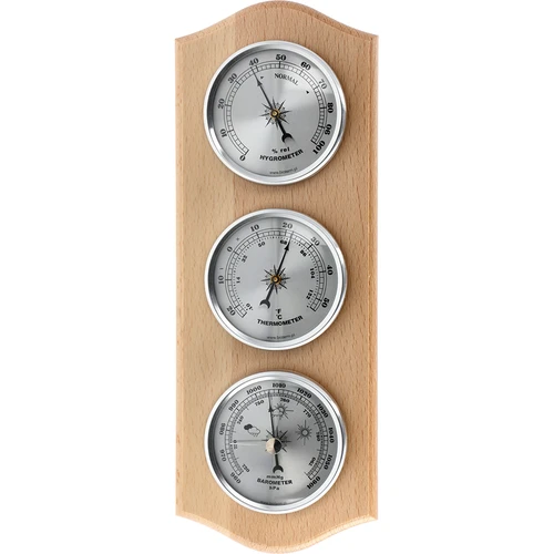 Estación met. retro - BHT - relojes plateados-natural  - 1 