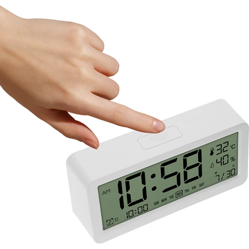 Estación meteorológica electrónica Soens - blanca, con reloj y calendario - 3