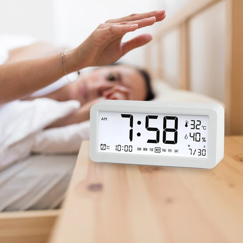 Estación meteorológica electrónica Soens - blanca, con reloj y calendario - 7