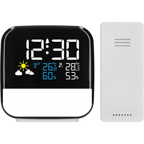 Estación meteorológica electrónica Soens - con sensor inalámbrico, despertador y luz - 2