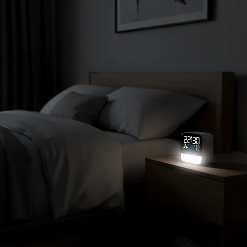 Estación meteorológica electrónica Soens - con sensor inalámbrico, despertador y luz - 6