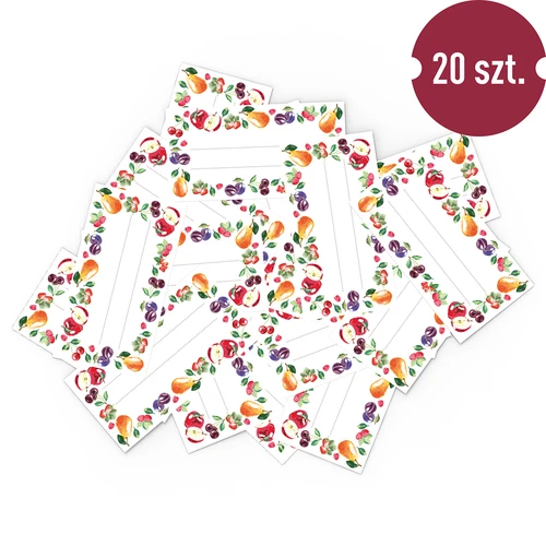 Etiquetas autoadhesivas 85/45mm - Frutas 20uds - 3