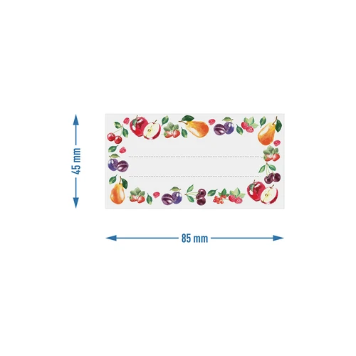 Etiquetas autoadhesivas 85/45mm - Frutas 20uds - 4